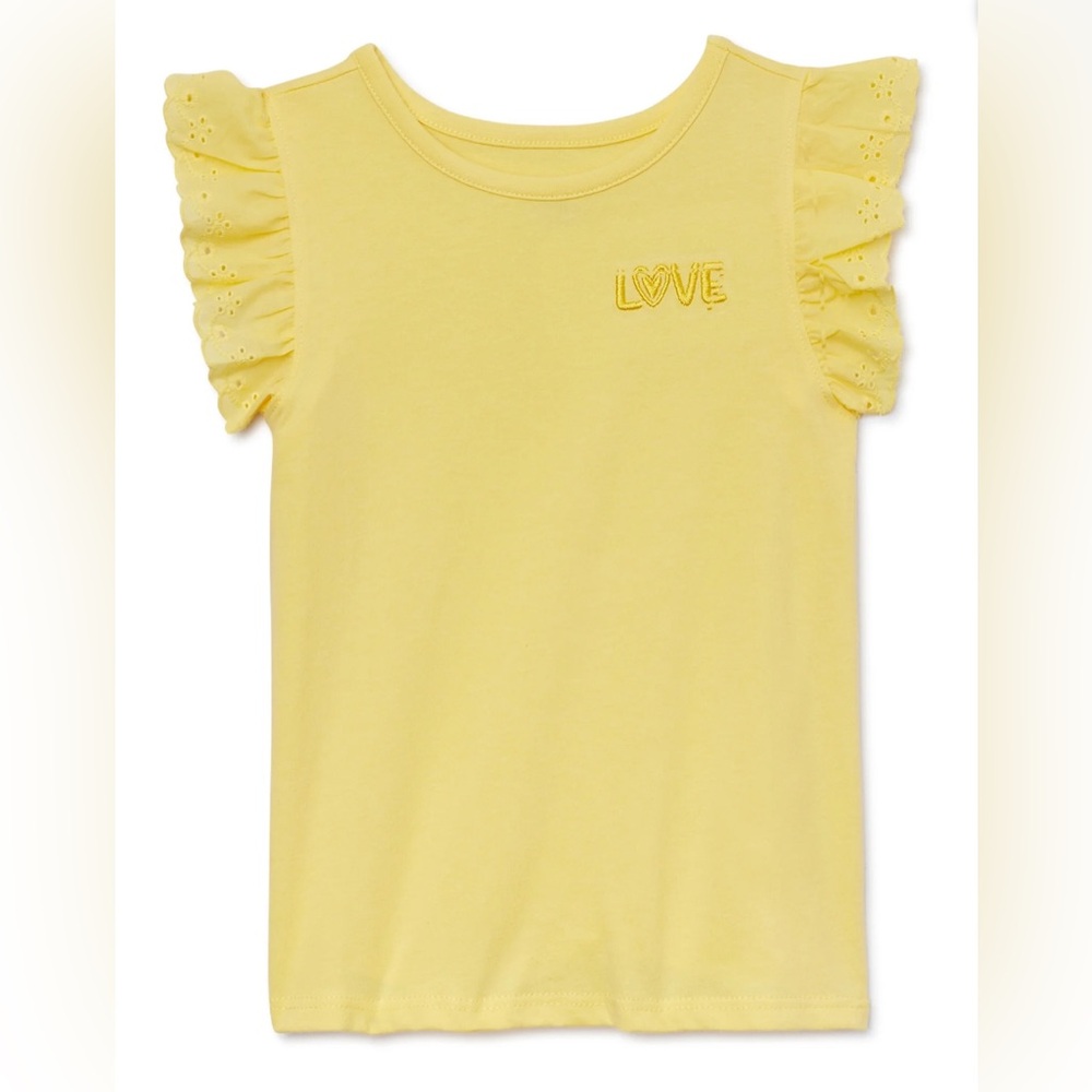 Garanimals | Toddler Girls Short Sleeve Eyelet Flutter T-Shirt